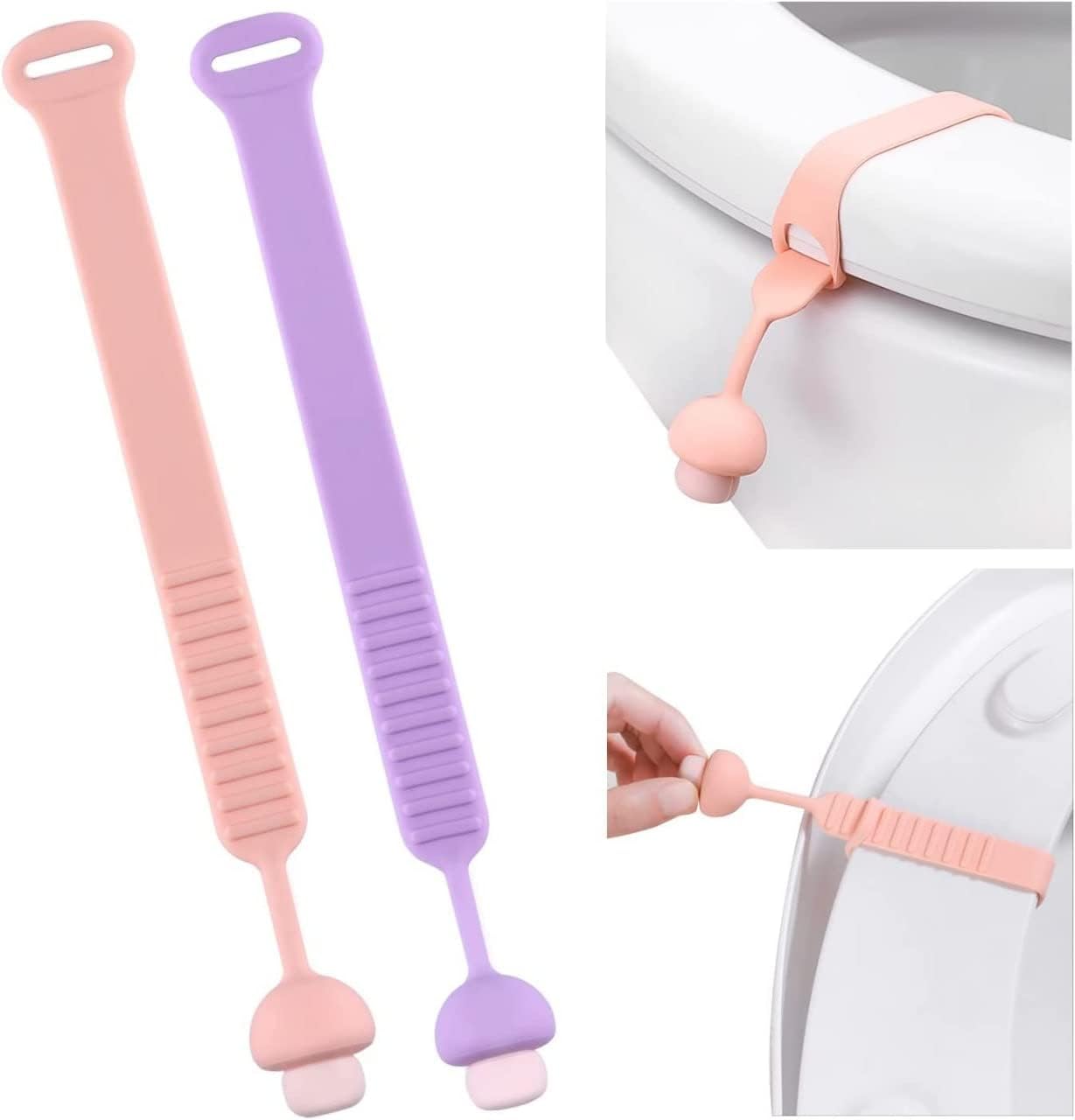 JKMD Silicone Toilet Seat Lifter Band,Silicone Toilet Seat Cover Lifter Raise Lower Lid Handle Grip Bathroom Accessory, Self-Adhesive Toilet Seat Lifter Lid Handle (PACK OF 2)(MULTI COLOR) (B0DC72KQZW) Amazon Price History, Amazon Price Tracker