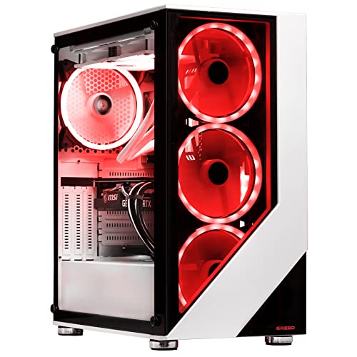 Greed® MK3 - Monster Pro Gaming PC - Intel Core i5 12400F + RTX 3060 - Schneller High End Computer + 4k Rechner mit 4,4 GHZ & Wasserkühlung - 32 GB DDR4 RAM - 700W Be Quiet! - 1TB SSD - WLAN + W11 Pro