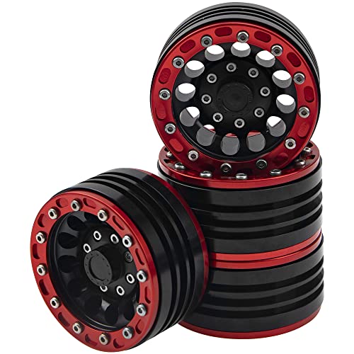 Roues en métal 1.9 Beadlock de haute précision pour crawler RC Traxxas et Axial