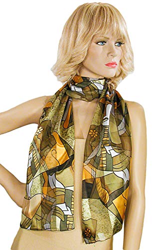Picasso Art Print Sheer Silky Long Neck Scarves for Women3