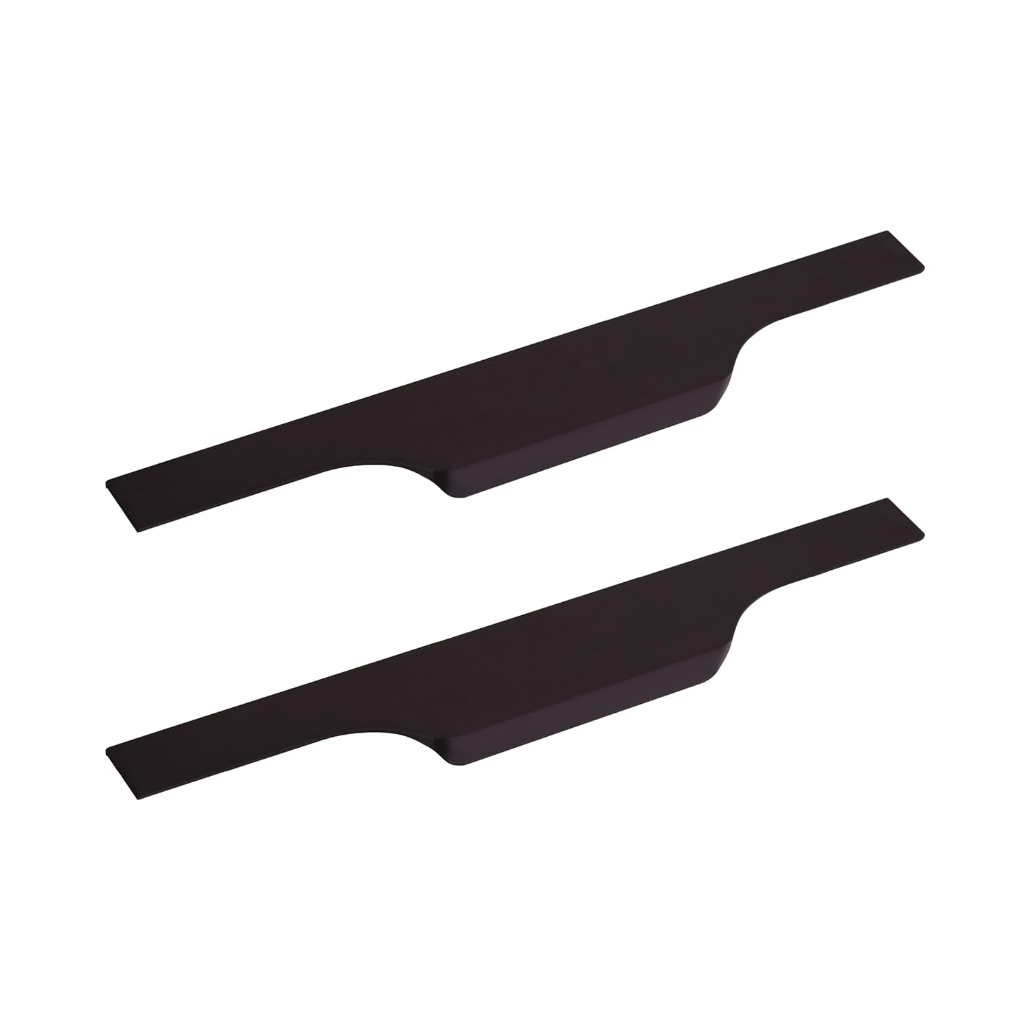 LAPO 3 Pack Exclusive 12 Inch Aluminum Kitchen Profile Handle, Drawer Handle for Kitchen, Cabinet Profile Handle, Wardrobe Pull Handle for Home, Hotel, Office (Black Finish, Pack of 3) P-002