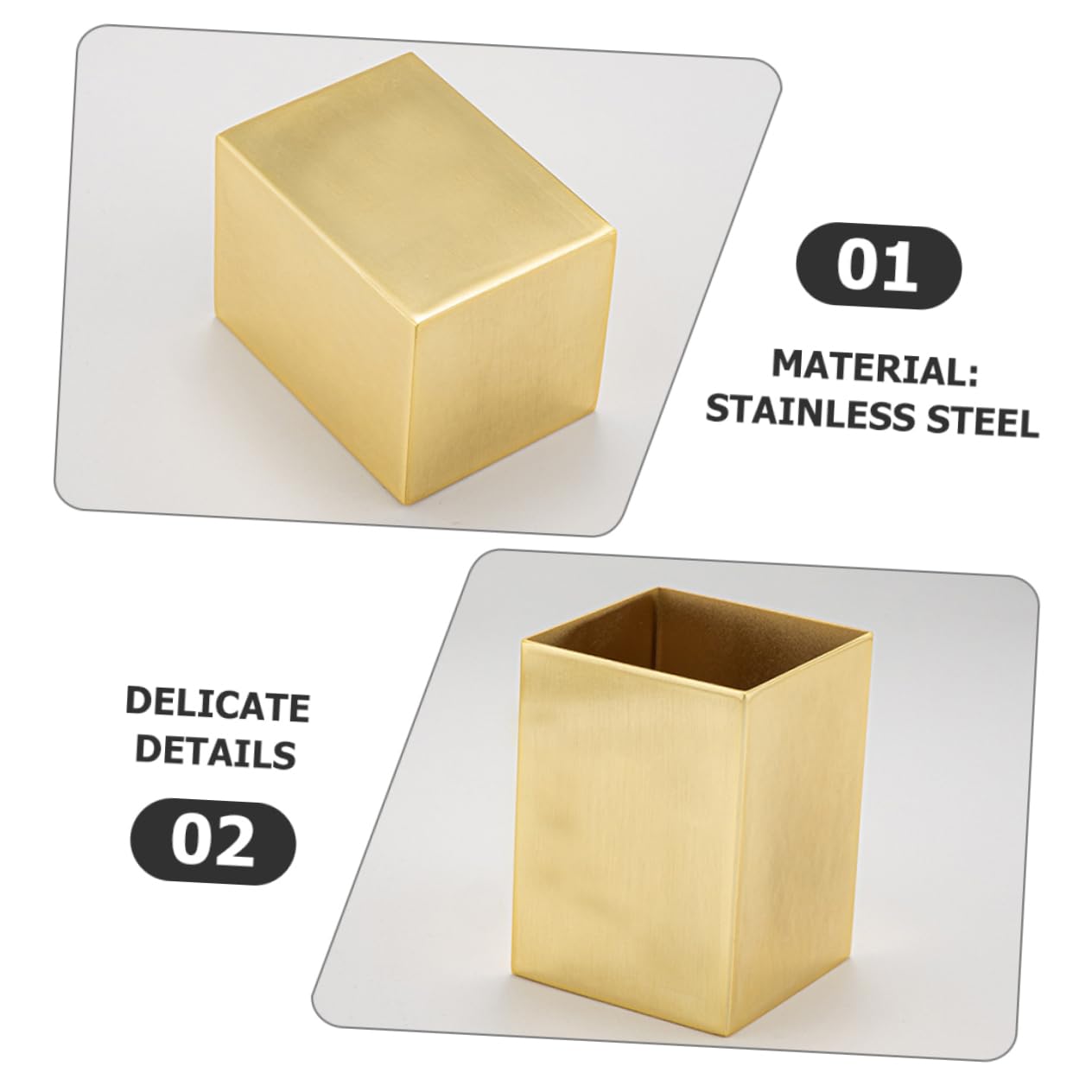 Portapenne in Acciaio Inox Contenitore da Scrivania Organizer per Cancelleria Portaoggetti Multifunzionale Design Compatto