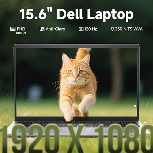 Image of Dell 15 Laptop DC15250, 15.6-inch FHD (1920x1080) 120Hz Display, Intel Core i7-1355U (UP to 5.0 GHz), 64 GB RAM, 2 TB SSD, Intel UHD Graphics, Backlit Keyboard, Fingerprint Reader, Windows 11 Pro