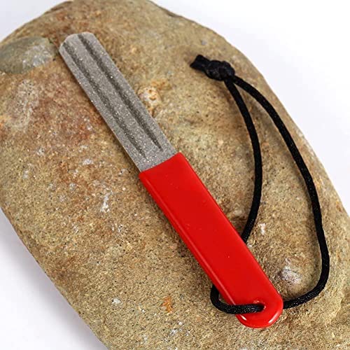 Fishing Hook Sharpener Portable Double Side Diamond Hook Fish Outdoor Mini Hike Po Edc E9R5 Camp Tool Knife Sharpening Accessory #TOP5