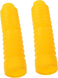 IMIKEYA Protector para Horquilla Delantera de Motocicleta Cubiertas Amortiguadoras Resistentes Funda Amarilla para Horquillas Fácil Instalación Protección contra Polvo y Daños para Dirt