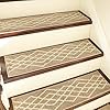 Cosy homeer soft stair treads 15pcs non slip carpet mat 28inx9in indoor stair runners for wooden stepsstair rugs for kids and dogs 100 polyester tpe backing beigerhombus  urban country home decor