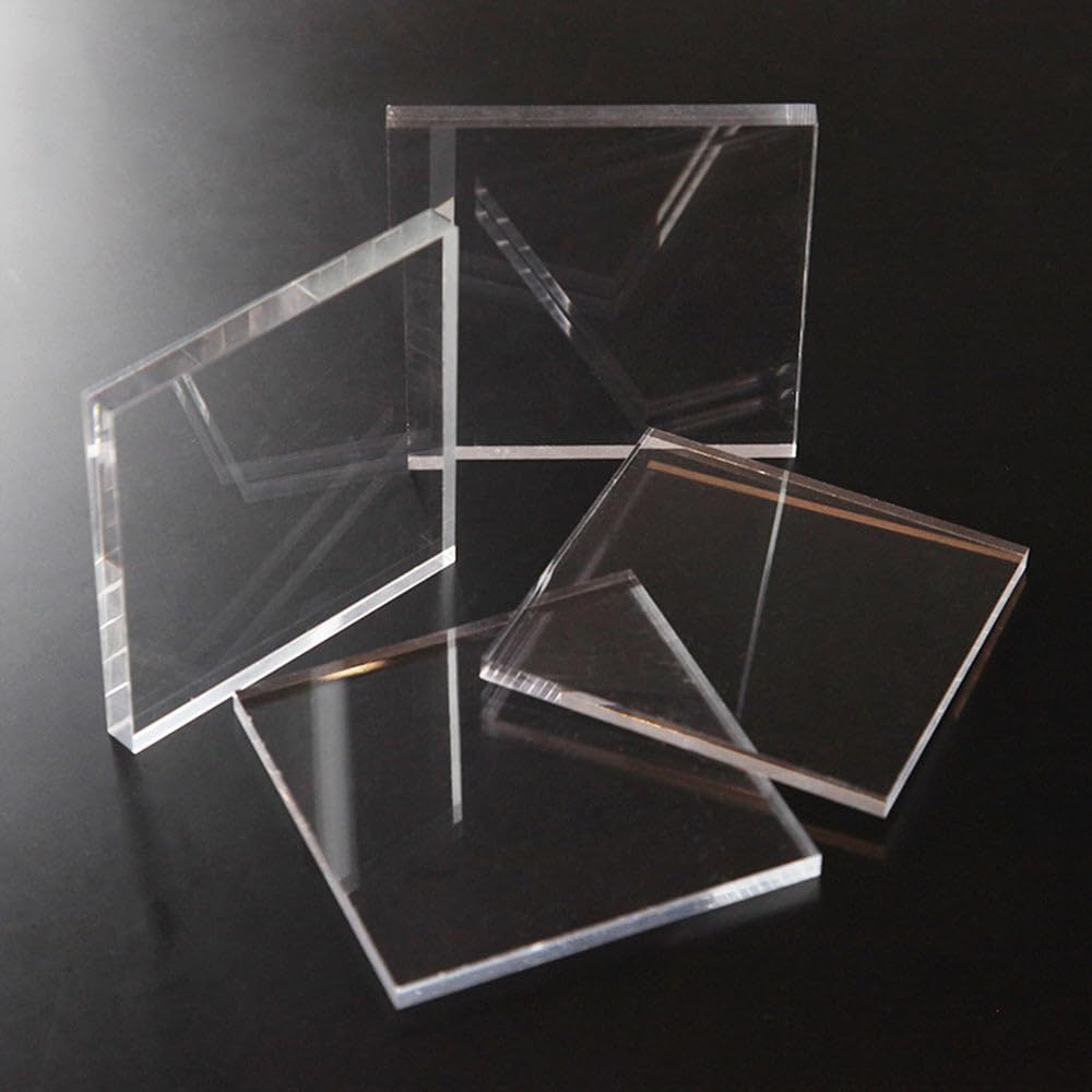 AtHaus® Plaque en verre acrylique transparent - PMMA XT - 2-12 mm - découpe sur mesure CNC - panneau plastique rigide clair - tailles personnalisables (5 mm, 600 x 500 mm)