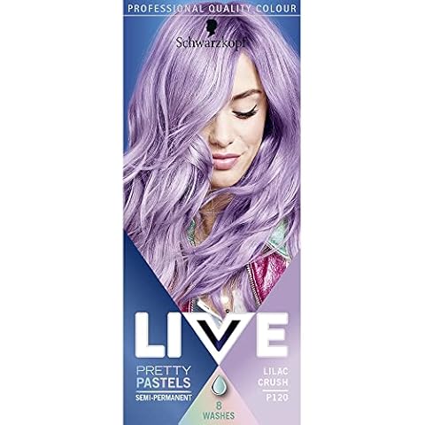 Schwarzkopf LIVE Pretty Pastels Semi-permanent Purple Hair Dye, Lasts Up To 8 Washes, Lilac Crush P120 Cover