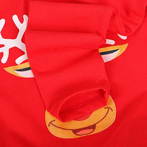 ZNYUNE Girls Dance Dresses Long Sleeve Ballet Outfit Leotard B214_RedElk_XXL - Thumbnail 3