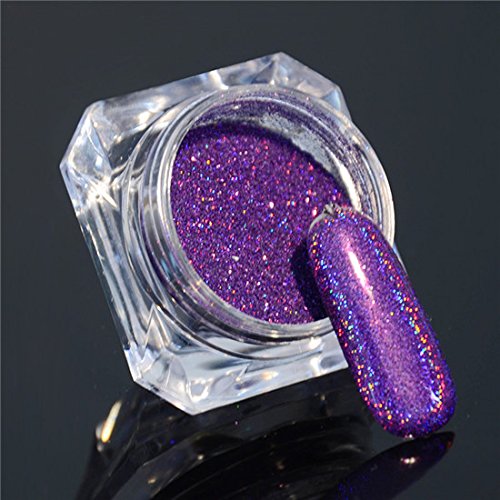 Buy Fashlady™ Purple 1 Box Starry Holographic Laser Nail Glitter