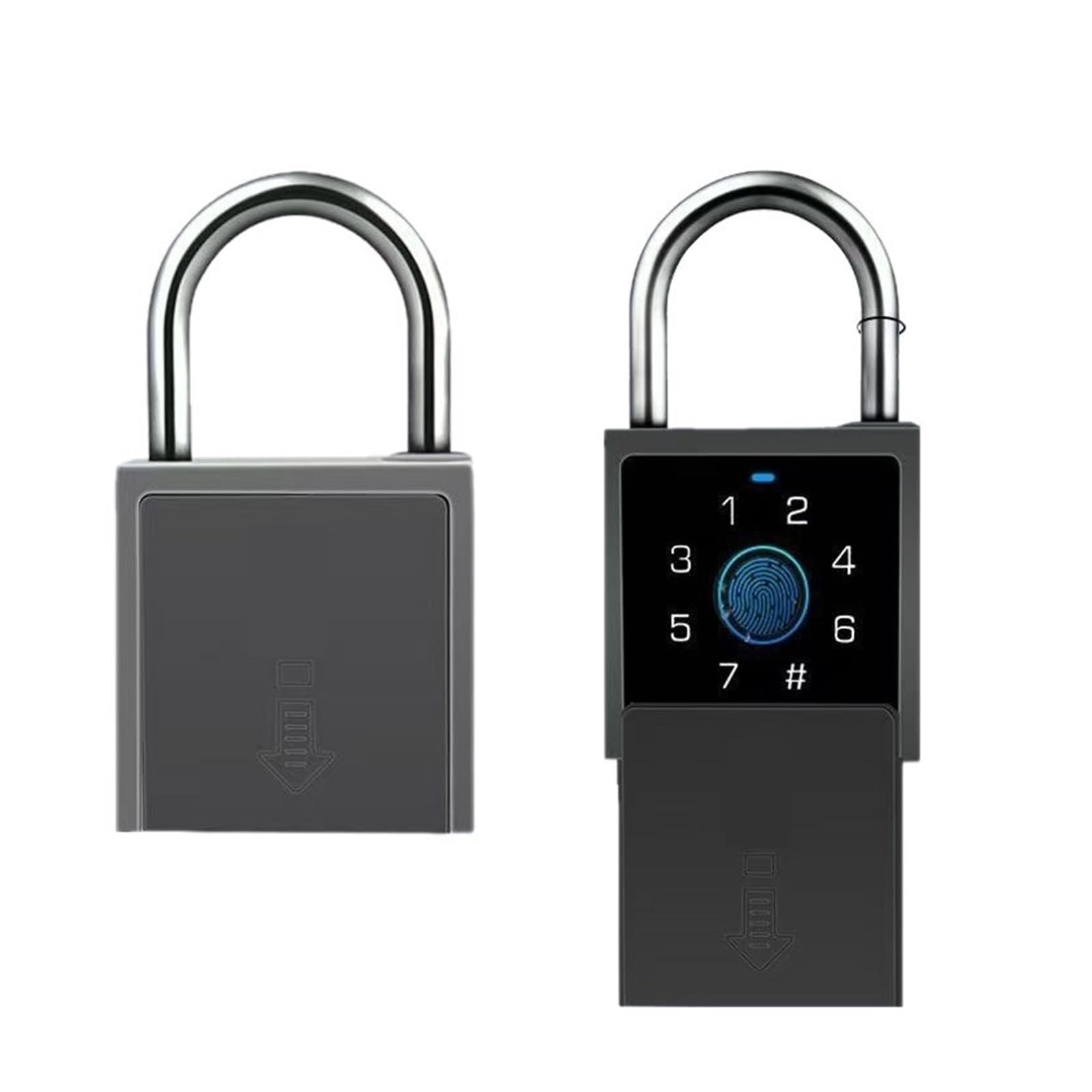 DIGNIFE Smart Door Lock, Smart Padlock Sliding Door Lock Fingerprint Password Card Electronic Lock