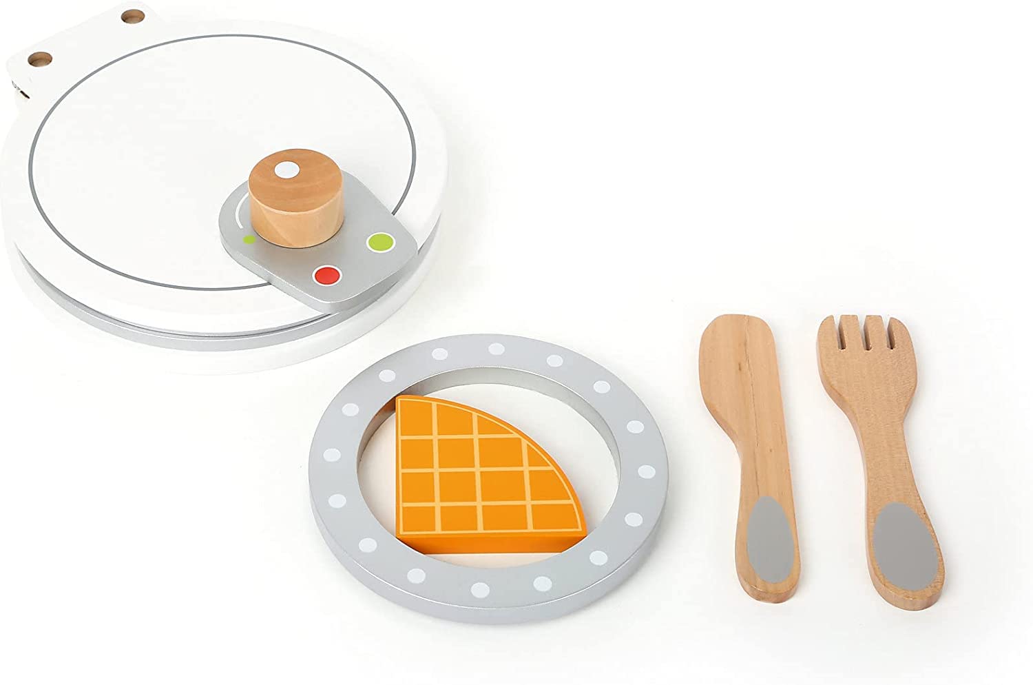10592 Ferro per cialde "Cucina per bambini" small foot in legno, da aprire con spazio per quattro cialde, a partire da 3 anni