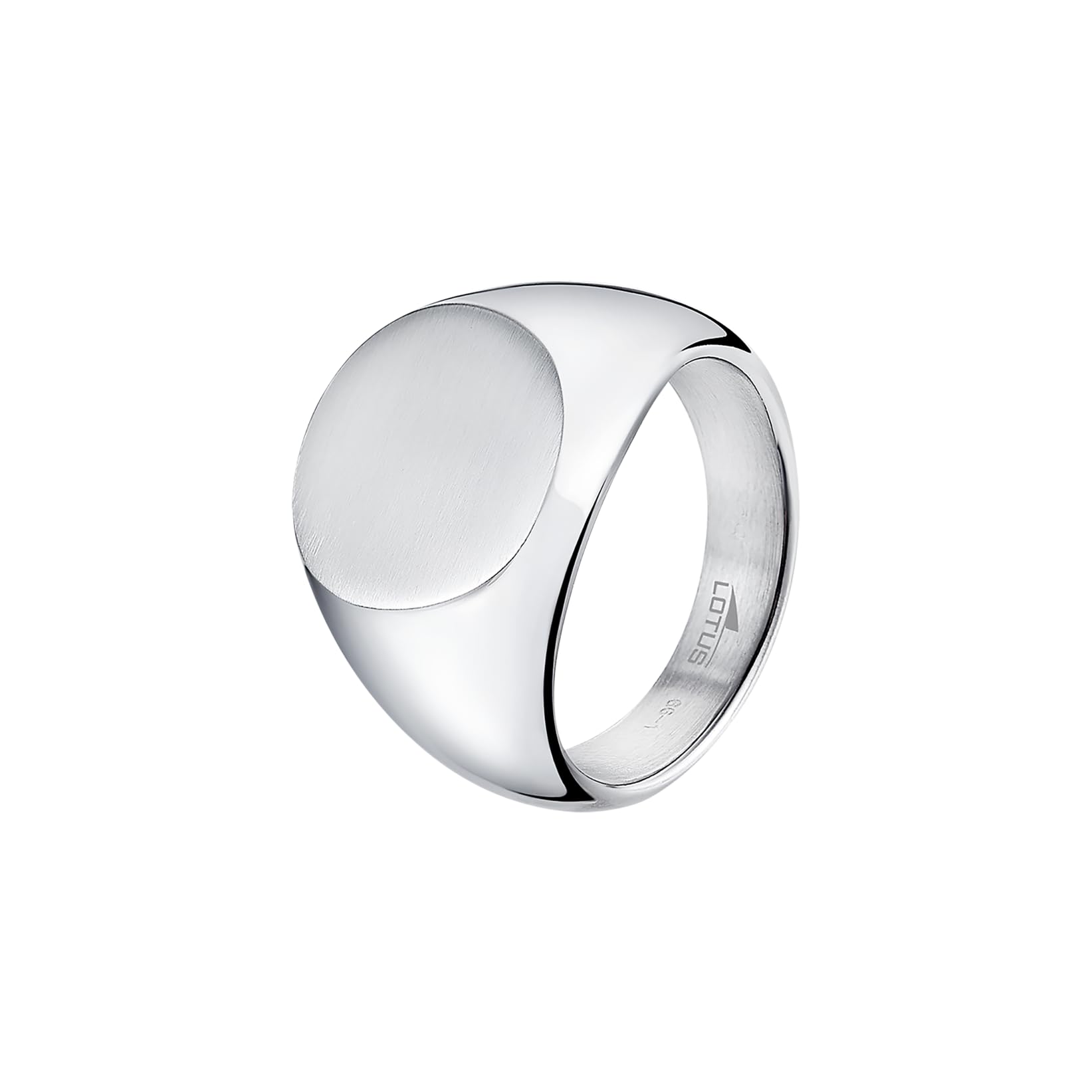 LOTUS STYLE Men's Rings – 316L Stainless Steel Ring – Ergonomic Design and Perfect Fit Size 22 LS2399-3/122 24.8 mm – Water Resistant