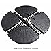 C-Hopetree 194 lb Heavy Duty Base Weights Stand for Offset Cantilever Outdoor Patio Umbrella, 4 Piece Set, Black