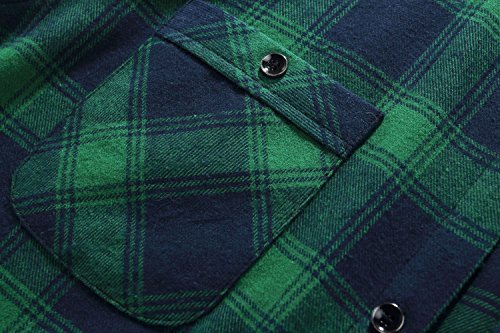 SSLR Uomo Camicie in a Quadri Maniche Lunghe Slim
