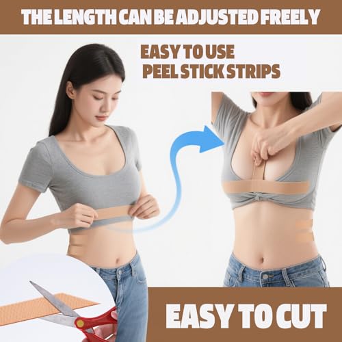 100Pcs Tummy Tape Precut Belly Tape for Tummy Lift Invisible Lifting Tape Body Control Strips for Sagging Skin Saggy Loose Skin Flat Stomach4