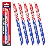 EZARC Säbelsägeblätter Metall 225mm 14TPI, 5 Stück, Metallsägeblatt aus Bi-Metall mit Cryo Tech, sägeblätter säbelsäge mit 8% Kobalt für Metallisches Schneiden R622PMZ