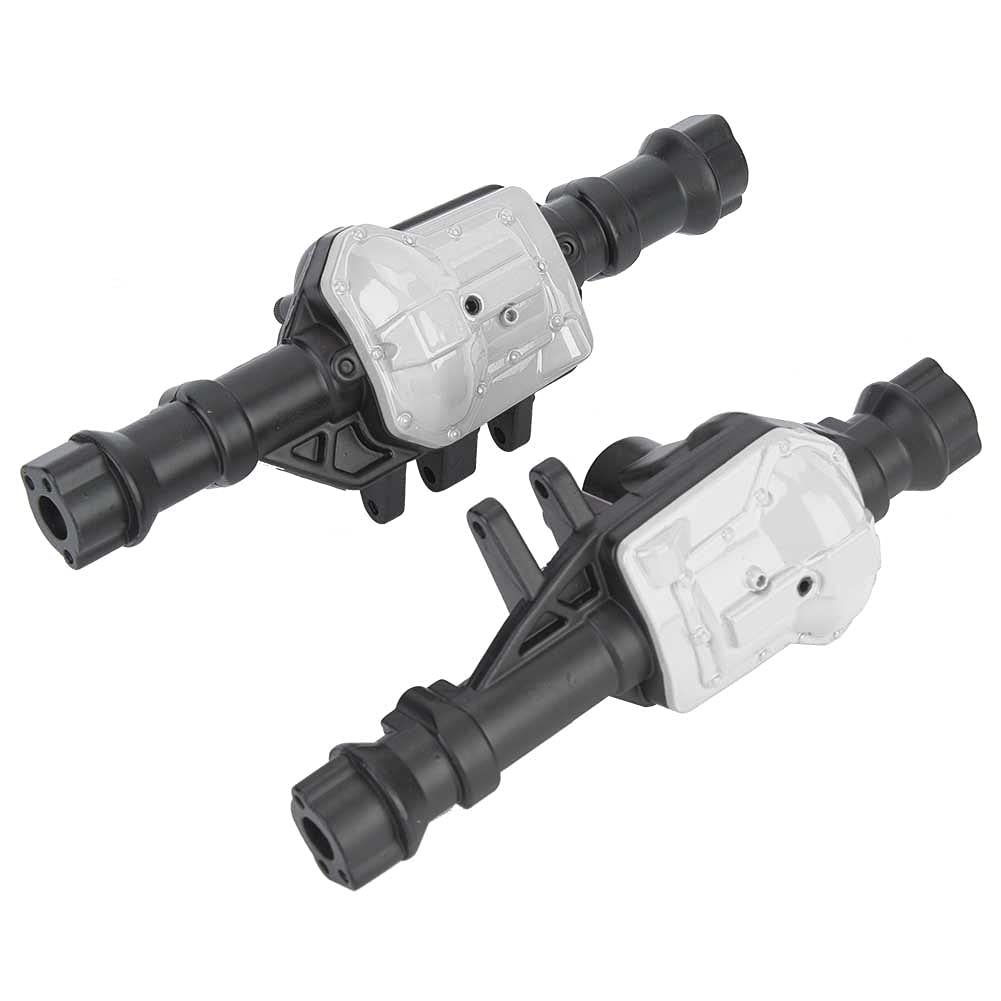 VBESTLIFE Metal Front & Rear Axle Housing, RC Car Metal Axle Housing Upgrade Parts Fit for Traxxas TRX4 1/10 Model Car (Black Silver)
