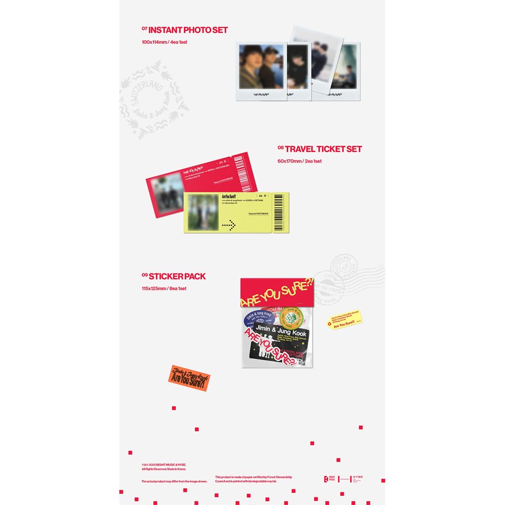 BTS Jimin x Jungkook [¿Estás seguro?! Temporada 2] (Álbum de fotos) + 3 tarjetas fotográficas extra