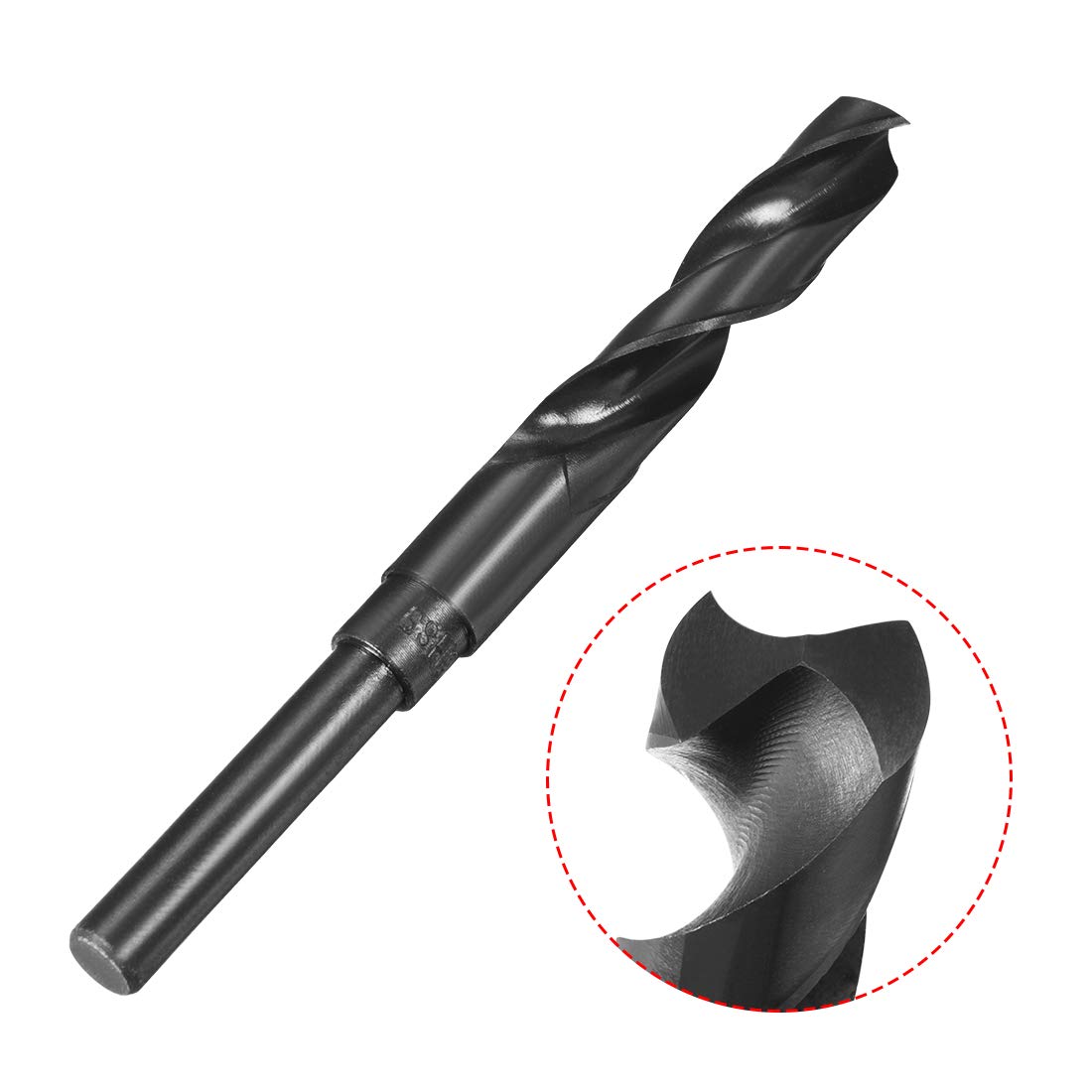 TA-VIGOR 14.5mm Reduced Shank Drill Bit, 1/2 Inch Shank Blacksmith Drill Bit High-Speed Steel Twist Drill Bit HSS 9341 For Aluminium, Steel, Wood, Plastic, Black Oxide