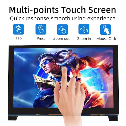 Image of 5 Inch Touch Screen IPS DSI Display Compatible with Raspberry Pi 5 /4 /3 /B+ /A+, 800x480 Pixel IPS Capacitive Screen, Driver-Free MIPI DSI Port