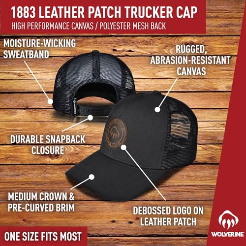 Image of Wolverine Trucker Hat | Mesh Back | Snapback | Adjustable | Rugged | Durable | Workwear
