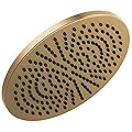Delta Faucet Single-Spray Raincan Shower Head, Gold Shower Head, Rainfall Shower Head, Round Shower Head, Metal Shower Head, 2.5 GPM Flow Rate, Champagne Bronze 52158-CZ25