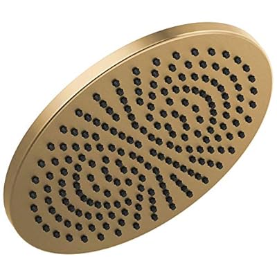 Delta Faucet Single-Spray Raincan Shower Head, Gold Shower Head, Rainfall Shower Head, Round Shower Head, Metal Shower Head, 2.5 GPM Flow Rate, Champagne Bronze 52158-CZ25