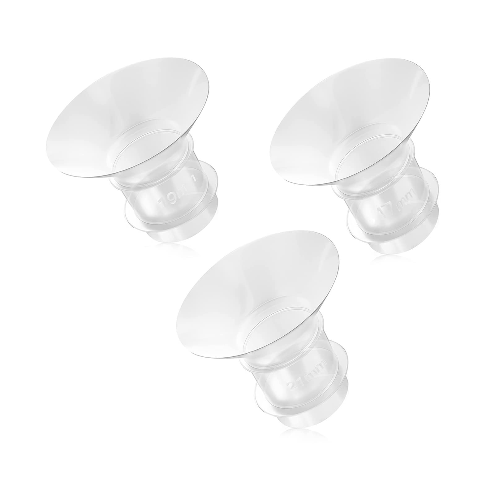 Graflsoa 3PCS Milk Pump Flange Inserts Converter Practical Pump Replacement 17mm 19mm 21mm