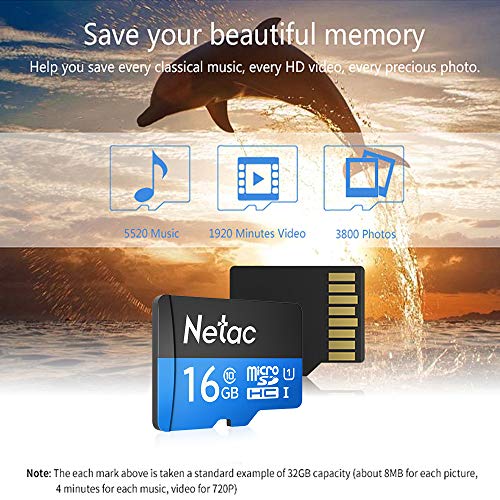 Cartão Memória Micro SD 16GB 80MB/s Netac c Adap