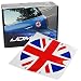 iJDMTOY Red/Blue Union Jack UK Flag Pattern Vinyl Sticker Decal for Mini Cooper Gas Cap Cover