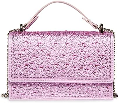 Betsey Johnson Rhinestone Convertible Shoulder Bag, Light Pink