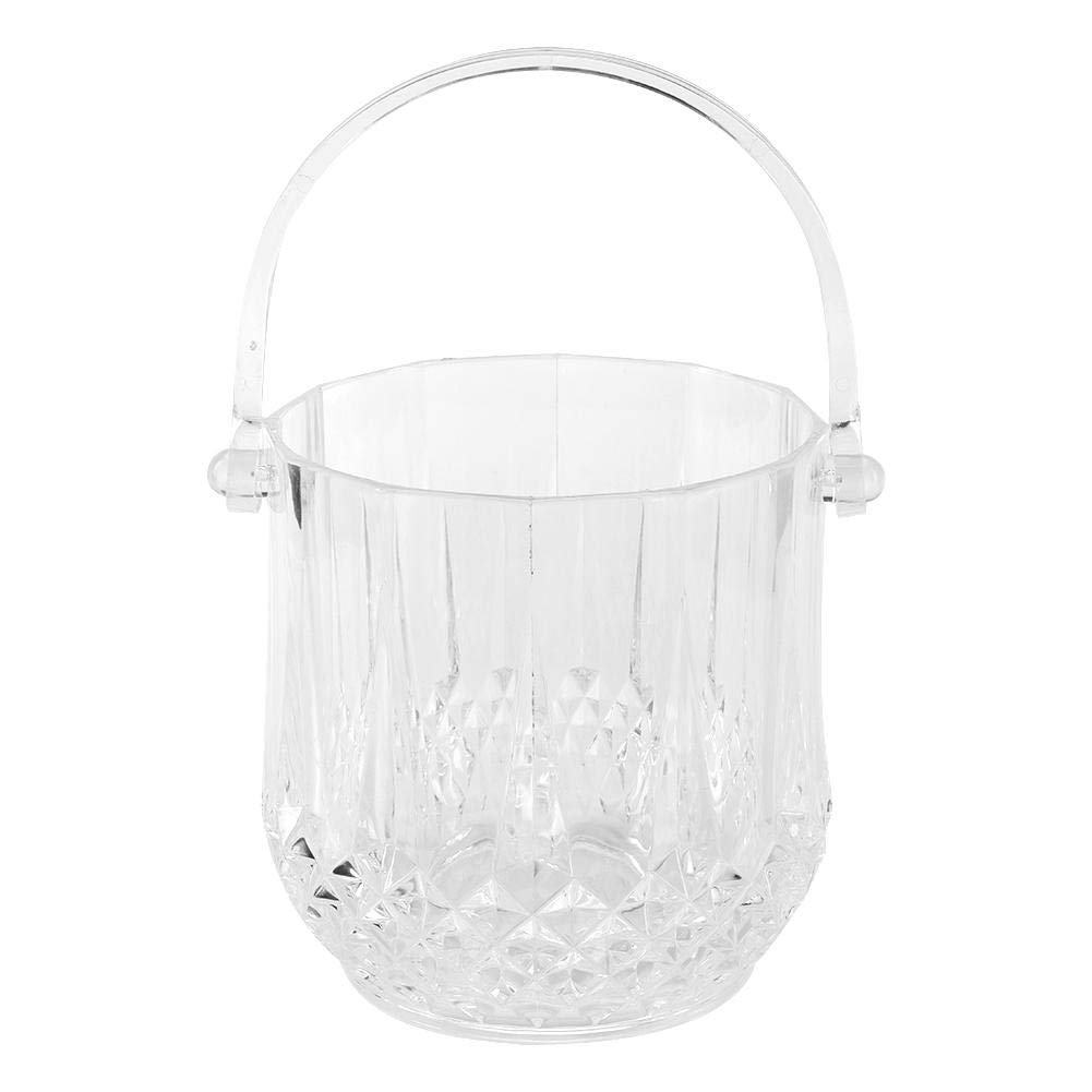 Pattern Wear Resistant Ice Bucket, Acrylic Material Acrylic Ice Bucket, for Caffe Bar Shop Restaurant( ice Bucket Transparent)