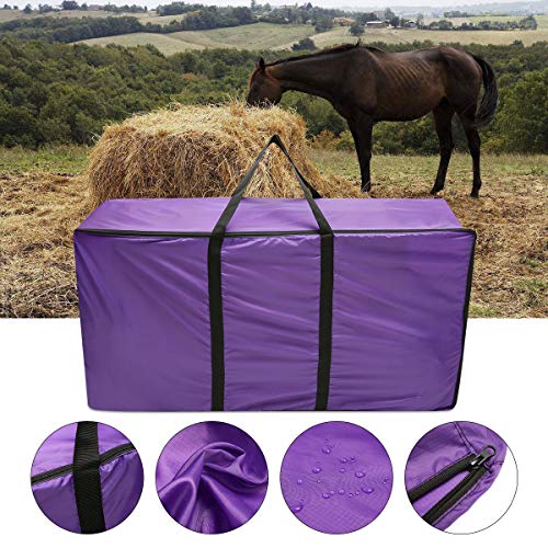 Essort Hay Bale Storage Bag, 420D Large Tote Hay Bale Carry Bag, Foldable