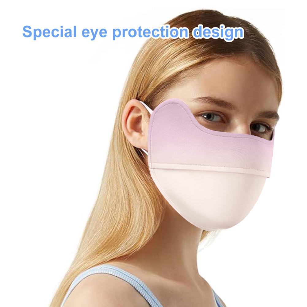 Mascarilla para Protección Solar, Protección UV Máscaras Faciales, Máscara de Protección Solar, Máscara Facial UV, Lavable, Reutilizable, Ejercicio, Transpirable, Protección Solar, Púrpura