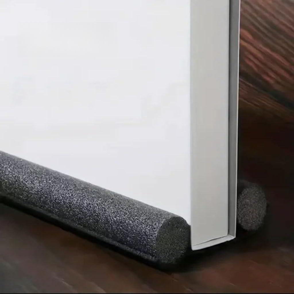 1pc Door Sealing Strip - Soundproof and Dustproof Door Bottom Seal - 91cm Adjustable Length(Black)