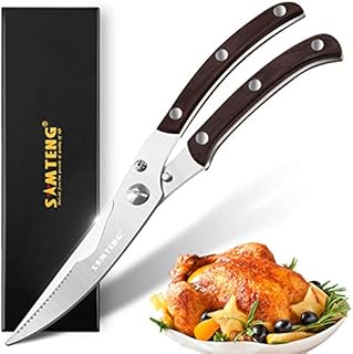 Kitchen Shears-Heavy Duty Spring Loaded Stainless Steel Kitchen Scissors, Good Grips Multi-purpose Poultry Shears With Non-slip Handle And Safe Pin