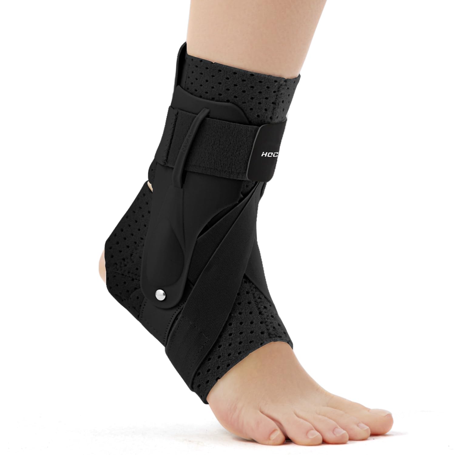 HocaferRight Ankle Brace for Women & Men - Ankle Support Sprained Ankle Brace for Achilles,Tendon,Sprain,Injury Recovery,Ankle Support Brace for Running, Basketball, Football (M,Right)