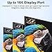 Poyiccot 54Gbps Displayport Extension Cable 1.5FT, 90 Degree Left Angle, 16K@30Hz, 8K@120Hz, 4K@240Hz 165Hz, Displayport 2.1 Male to Female Cable Support HDR, HDCP for Gaming Monitor, TV, Graphics
