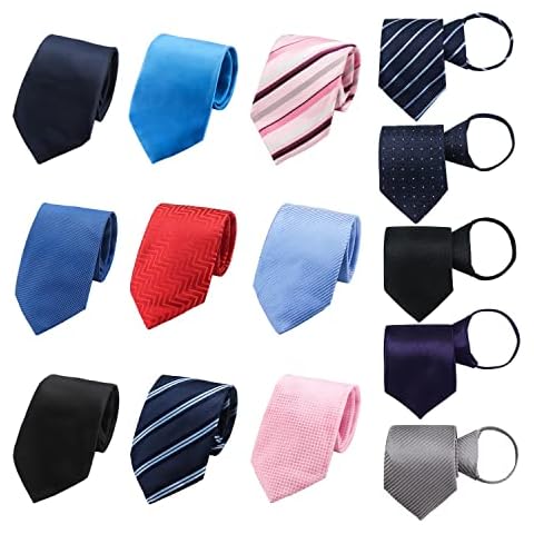 Segarty Men's Necktie, Pretied Ties for Men, 14PCS 21.5" Classic Extra Long Woven Neck Tie Set for Big and Tall Business Man Cover