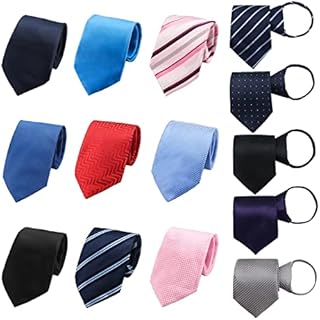 Segarty Zipper Ties for Men, 14PCS 18