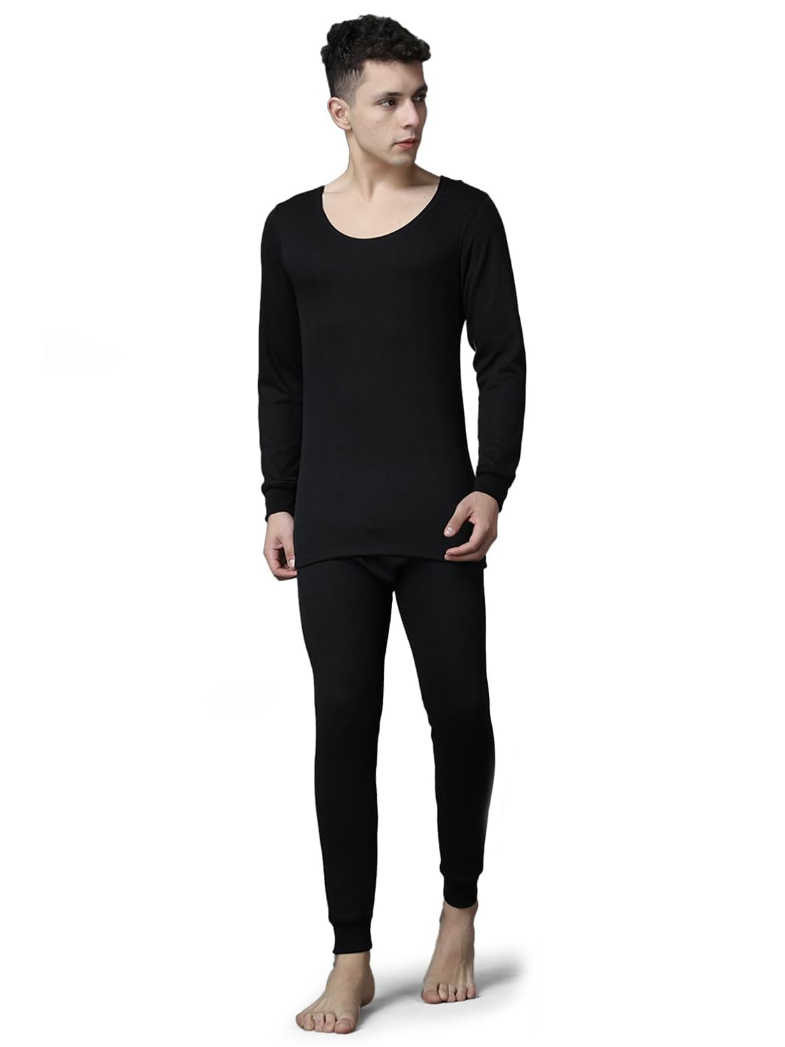 wearslim Men’s Cotton Quilted Winter Lightweight Thermal Underwear for Men Long Johns Set with Fleece Lined Soft Tailored Fit Warmer-picture-23