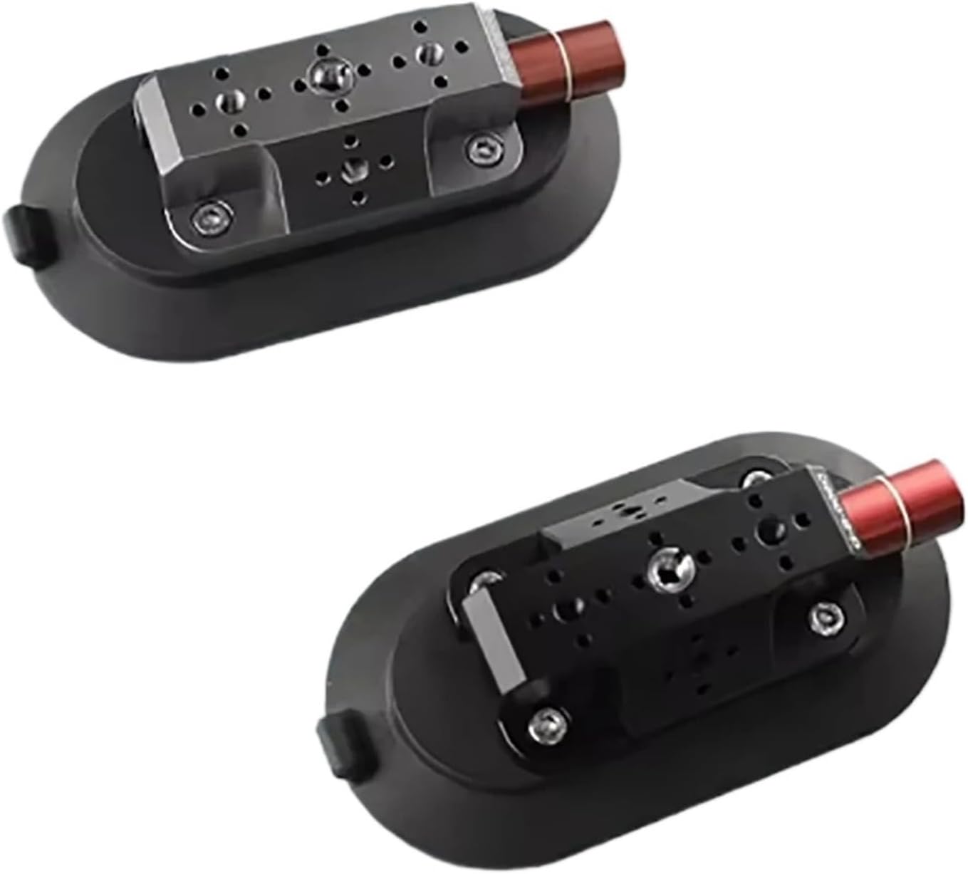 Compatible for Hand Pump Vacuum Suction Cup, 3"x6" Oval Camera Stabilizer Bracket with 1/4" Hole for Auto Car Mount