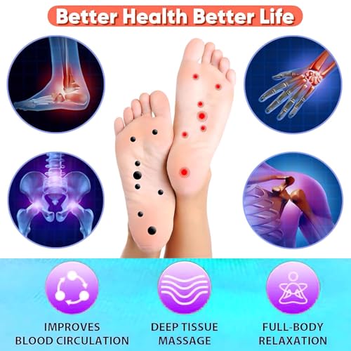 Image of Livronic Acupressure Mat For Foot,Magnetic Pyramidal Foot Power Mat,Acupuncture ,Stress Reliever Plate Therapy For ,Pain Relief,Blood Circulation,Health Care Heel Knee Leg Sciatica Massager(Yellow)