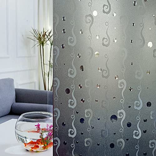 Image of SUNBIRD Window Privacy Film, Decorative Stained Glass Window Film, Frosted Window Tinting Film for Home, House Door Glass ('12 X 48' INCHES, SEA Horses)
