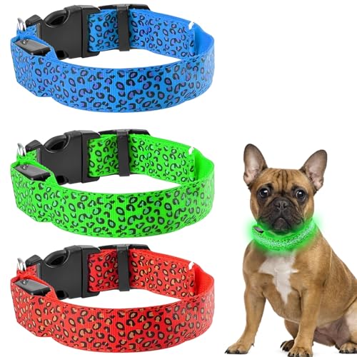 Ya en mundofriki.es: 3 collares luminosos para perros, recargables, luminosos, ajustables, para perros pequeños, medianos y grandes, para seguridad nocturna (rojo, verde y azul)