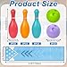 Wensdr Mini Bowling Set for Family, Indoor & Outdoor Home Bowling Set, Bowling Alley Set with Long Lane, Bowling Pins & Ball Set, Full Bowling Alley Set for Family & Friends (Colorful)