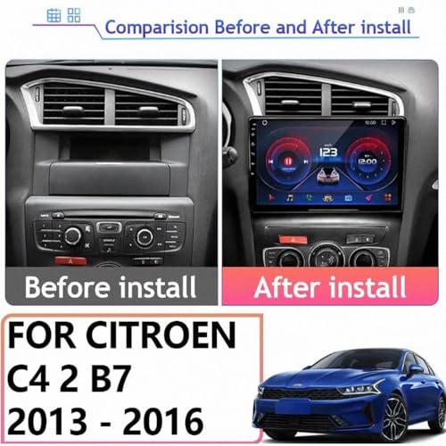 Autoradio Touchscreen Display con Bluetooth manos libres y mapas integrados para C4 B7 2