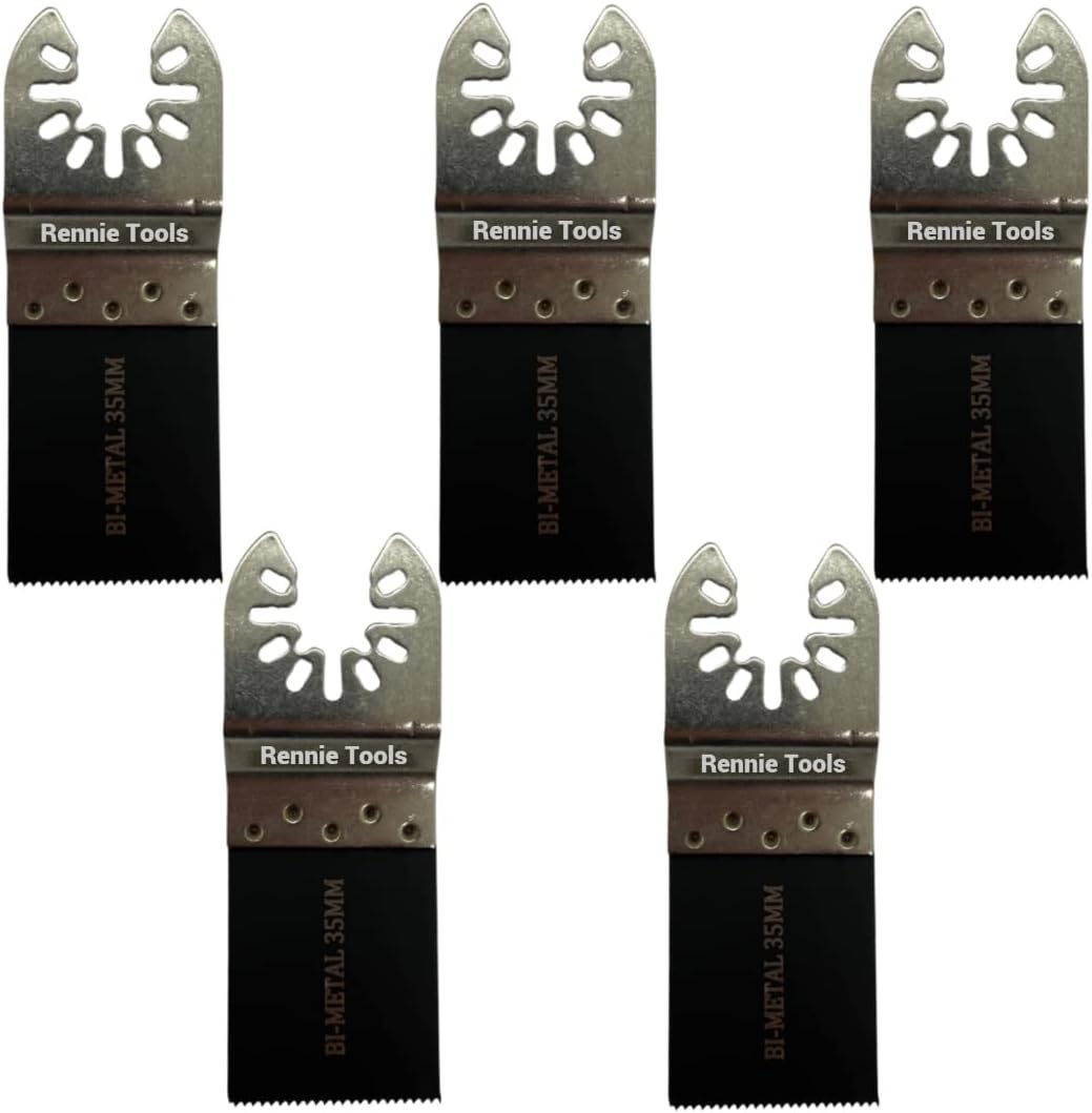 Pack of 5 x 35mm BiMetal Multi Tool Blades For Wood & Metal Cutter Saw