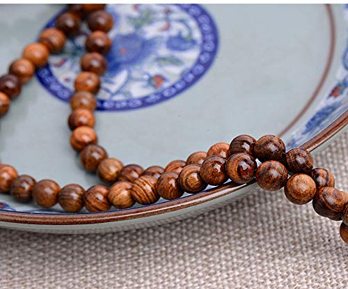 Epoch World 8mm-108 Bracelet Perles en Bois de Santal Naturel Collier – vue 3